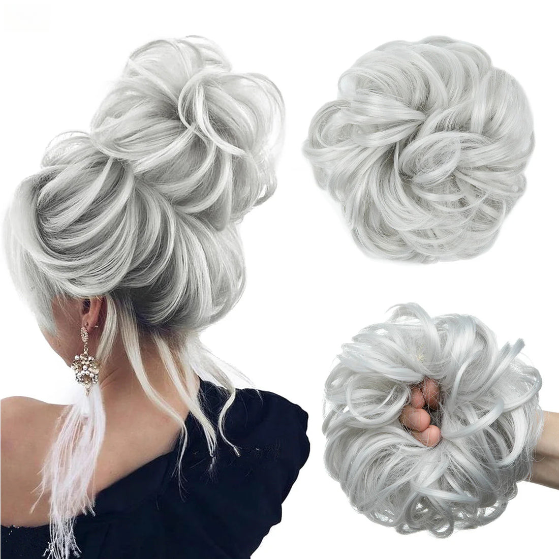 Invisible Fluffy Hair Ball Bun Long Beard Wigs Hair Extensions Wholesale
