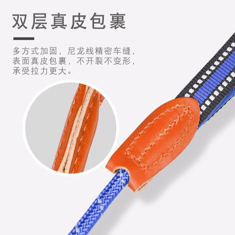 Diving Fabric Handle Reflective No-Pull Pet Training P-type Leash