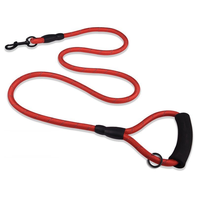 Sponge Handle Reflective Nylon No-Pull Pet Training P-type Leash