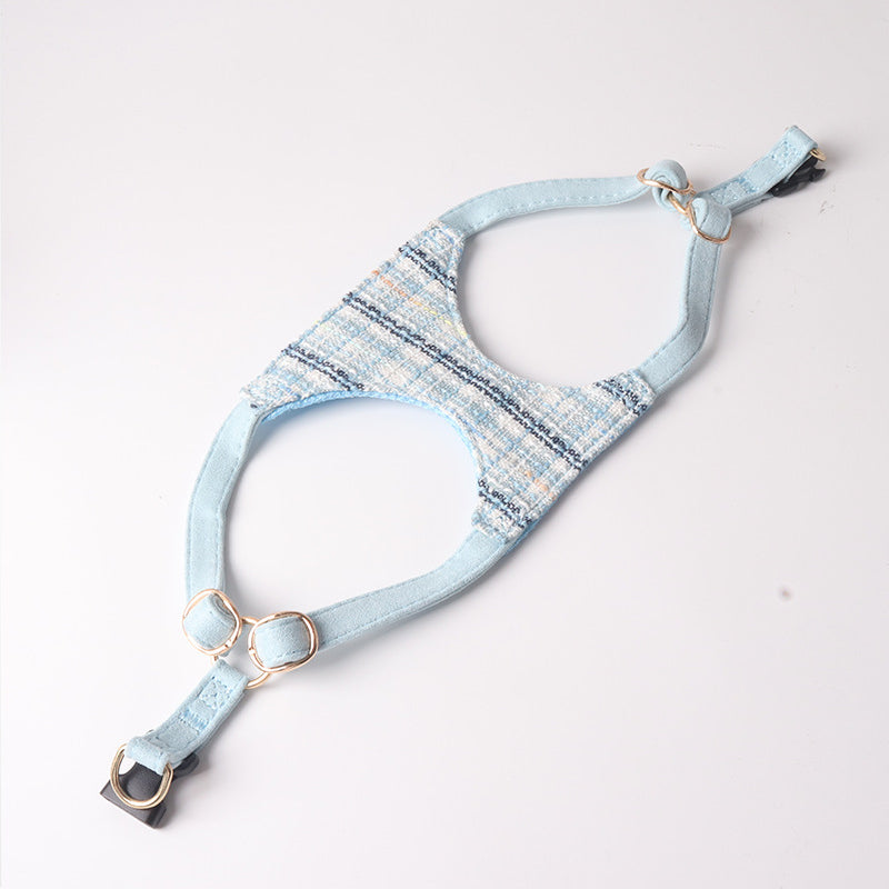 Breathable Mesh Fabric Pet Dog No Choking Harness Leash Set