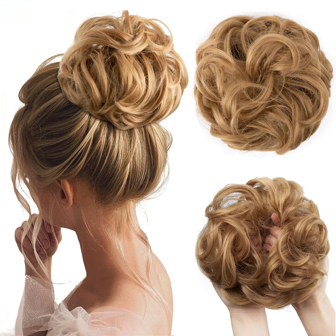 Invisible Fluffy Hair Ball Bun Long Beard Wigs Hair Extensions Wholesale