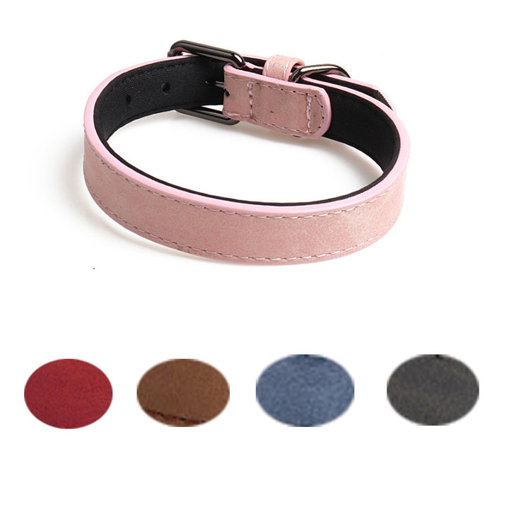 Classic Double Layer PU Leather Belt Buckle Pet Dog Cat Collar