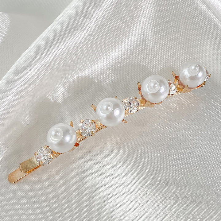 Fashion Rhinestone Pearl Alloy Bangs Hair Clip Hair Accessories Wholesale