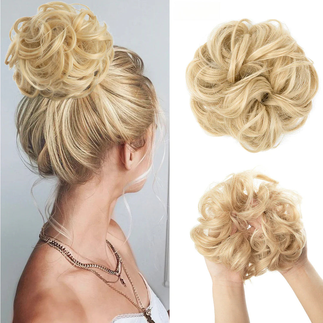 Invisible Fluffy Hair Ball Bun Long Beard Wigs Hair Extensions Wholesale