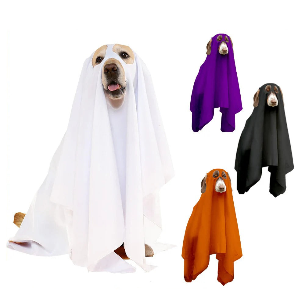 Halloween Party Ghost Costume Props Pet Clothing Cape Apparel