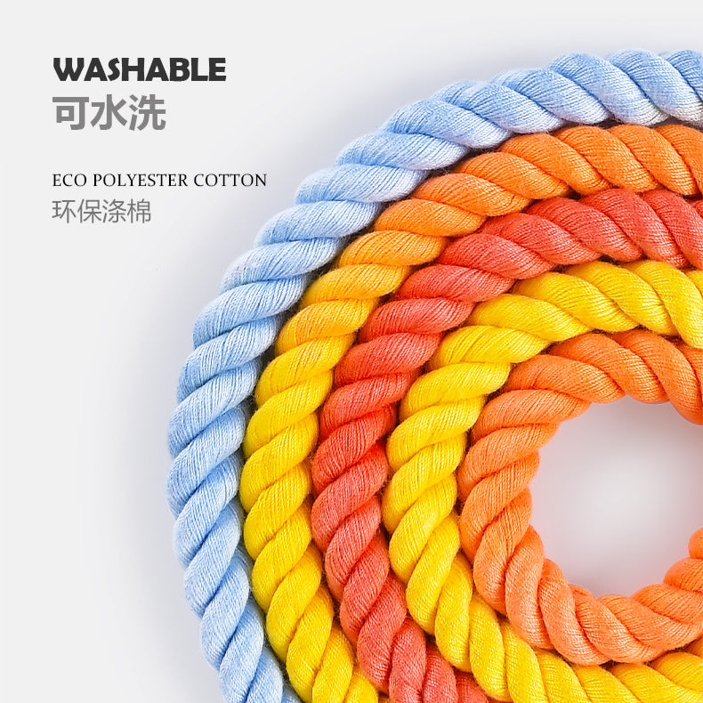 Woven Cotton Multi-functional Waist Pet Double Leash P-Type Collar