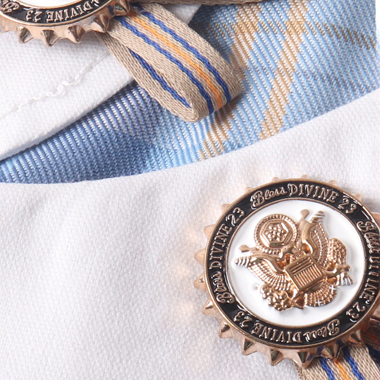 Classic Plaid Fabric Fake Collar Pet Dog Cat Saliva Bib Collar