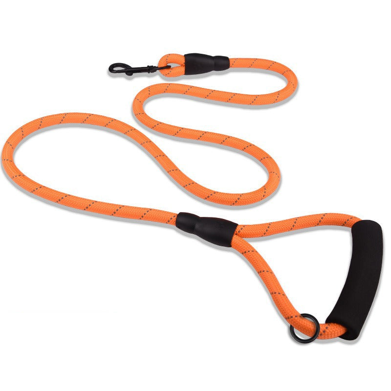 Sponge Handle Reflective Nylon No-Pull Pet Training P-type Leash