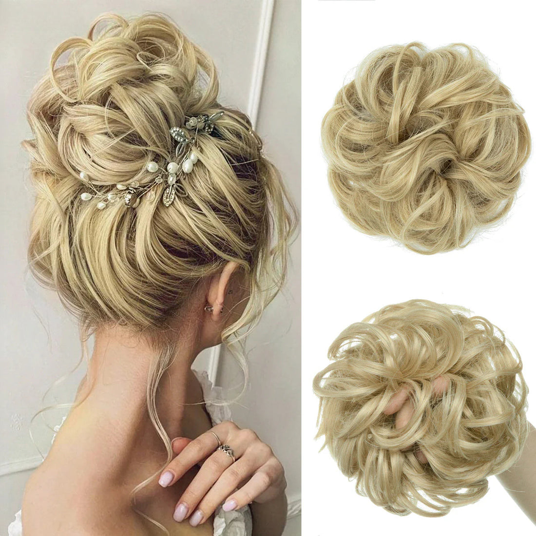 Invisible Fluffy Hair Ball Bun Long Beard Wigs Hair Extensions Wholesale