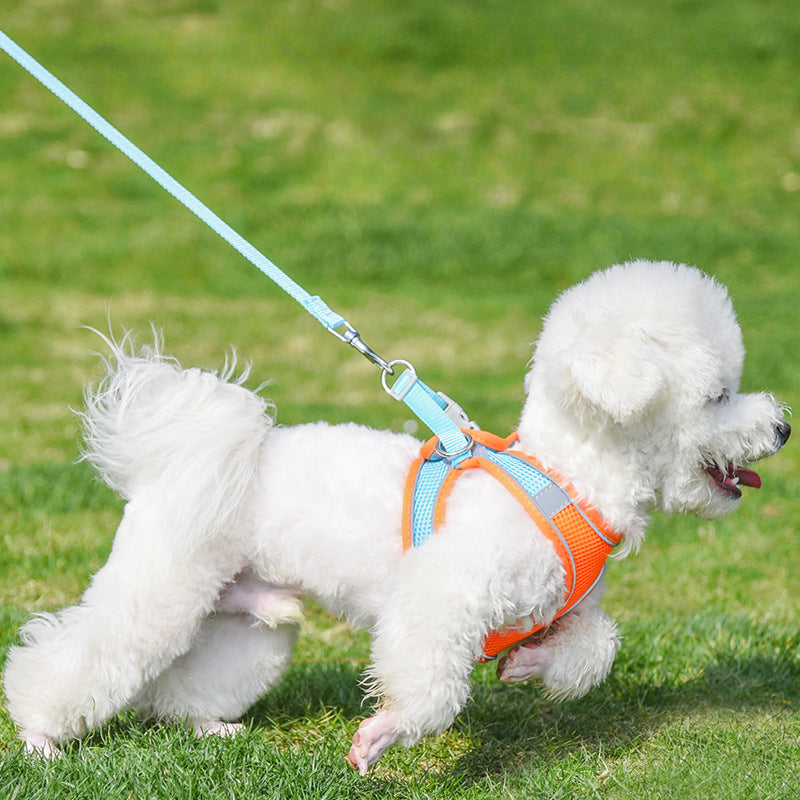 Breathable Mesh Series Reflective Vest Pet Dog Harness Leash Set