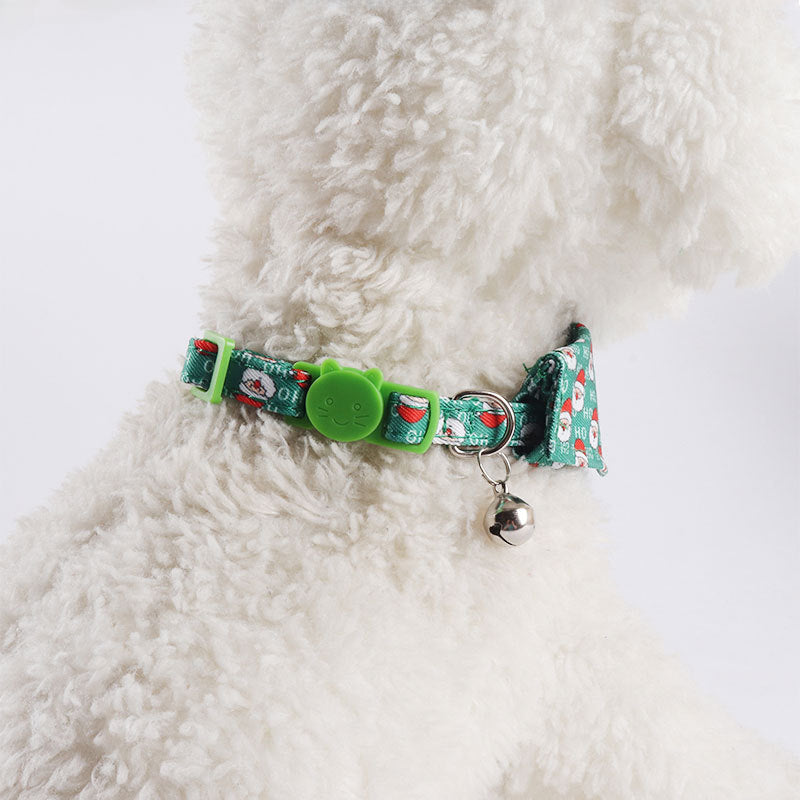Halloween Christmas Holiday Fake Collar Belt Buckle Pet Cat Collar