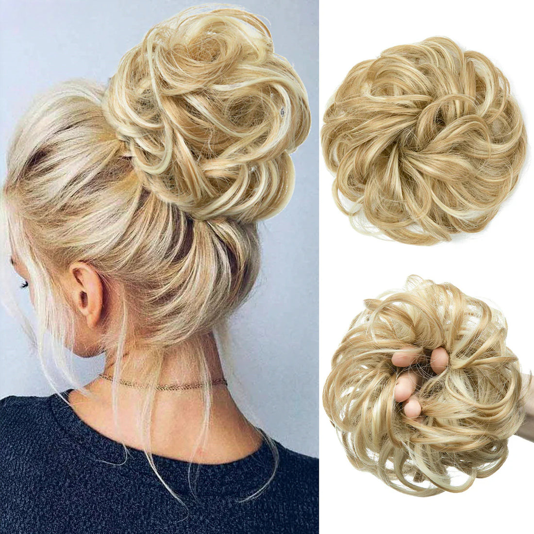 Invisible Fluffy Hair Ball Bun Long Beard Wigs Hair Extensions Wholesale