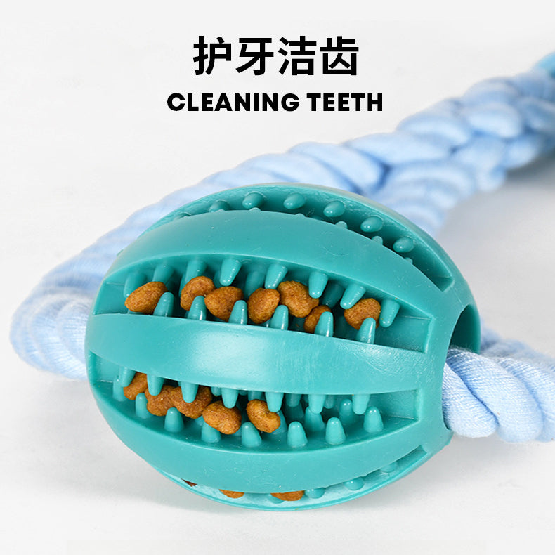 Cleaning Teeth Grinding Leaking Food Ball Cotton Pet Chew Toy
