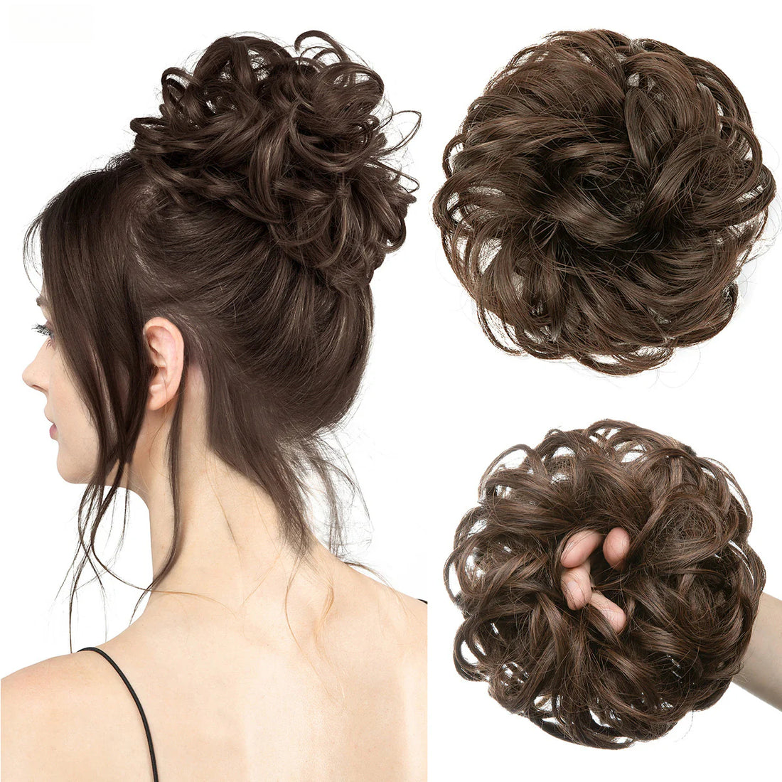 Invisible Fluffy Hair Ball Bun Long Beard Wigs Hair Extensions Wholesale