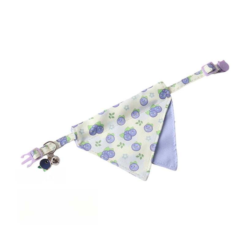 Fruits Pendant Double Side Triangle Towel Saliva Pet Bib Collar
