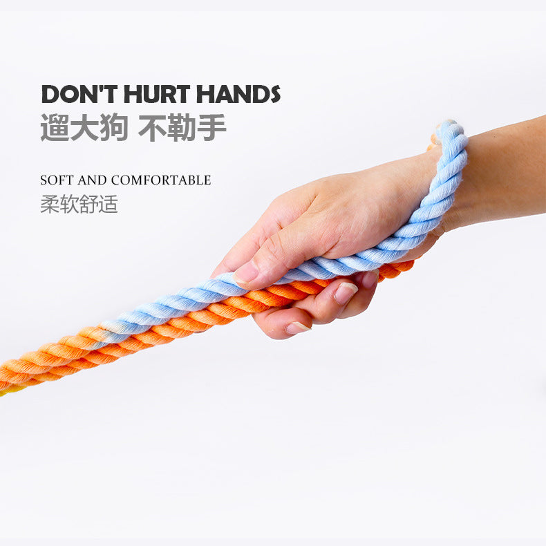 Woven Cotton Multi-functional Waist Pet Double Leash P-Type Collar