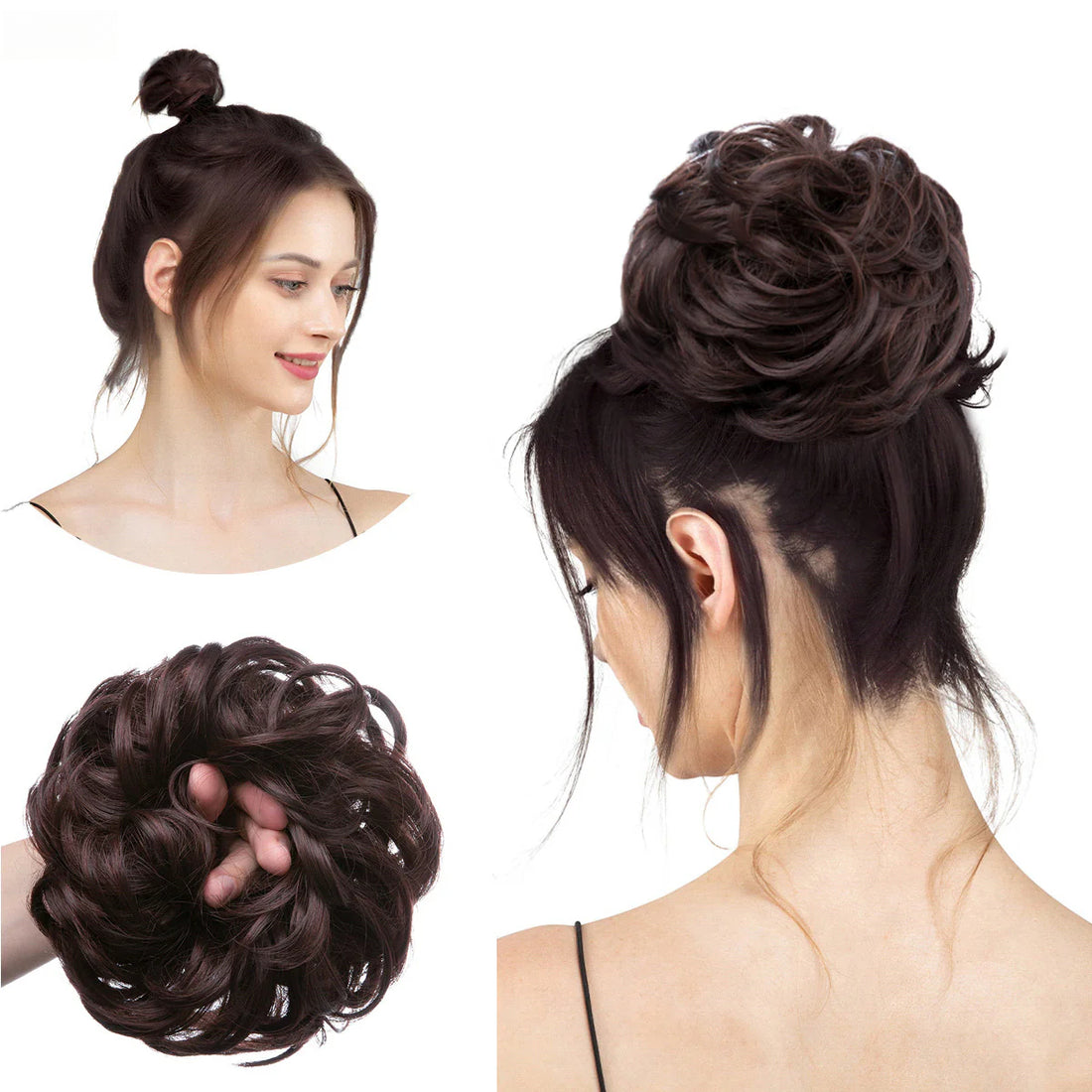 Invisible Fluffy Hair Ball Bun Long Beard Wigs Hair Extensions Wholesale