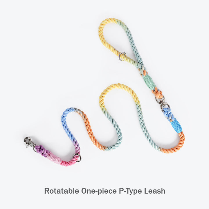 Multi-color Rotatable Anti-Choke One-piece P-Type Collar Anti-Pull Leash