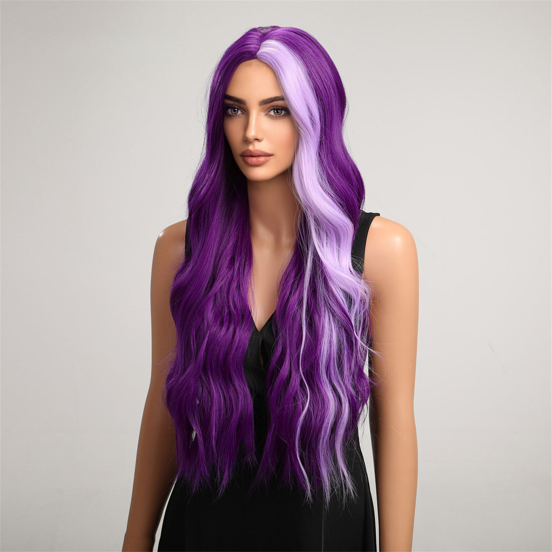 New Highlights Long Curly Hair Fashion Halloween Full Cover Wigs Wholesale