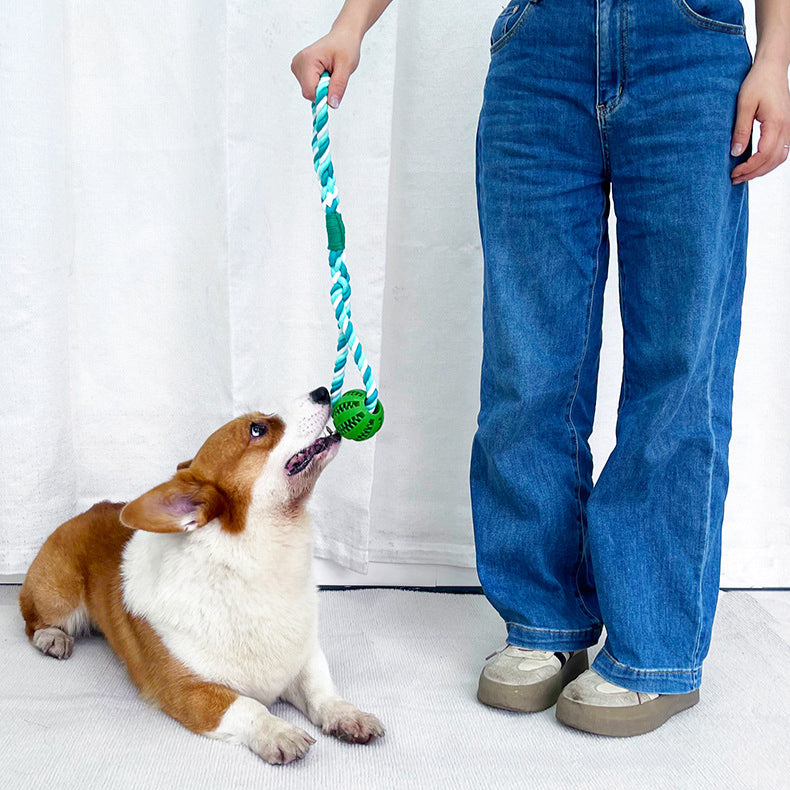 Cleaning Teeth Leaking Food Round Ball Cotton Pet Chew Toy