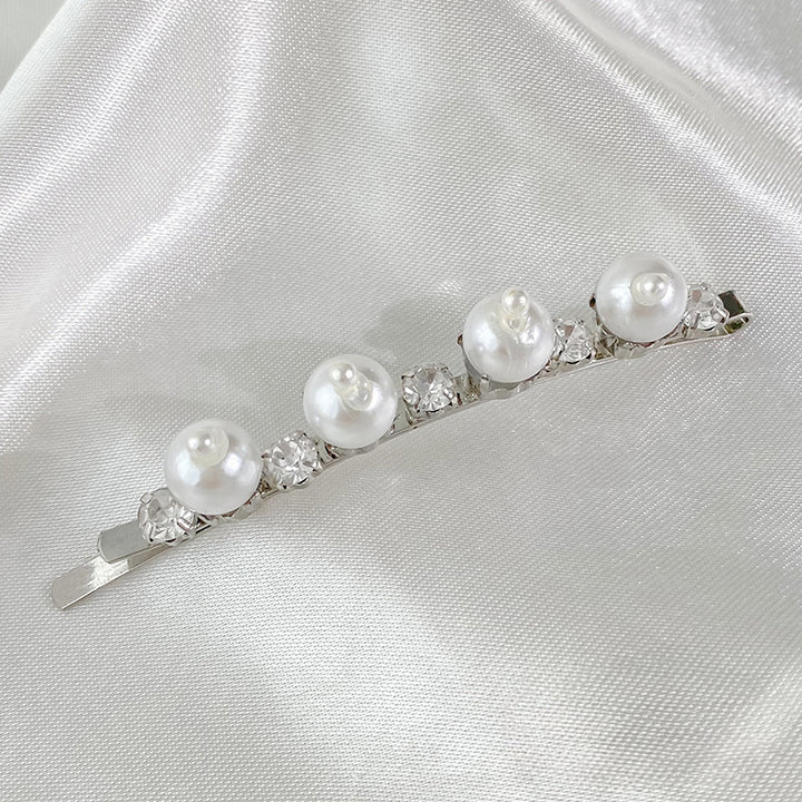 Fashion Rhinestone Pearl Alloy Bangs Hair Clip Hair Accessories Wholesale