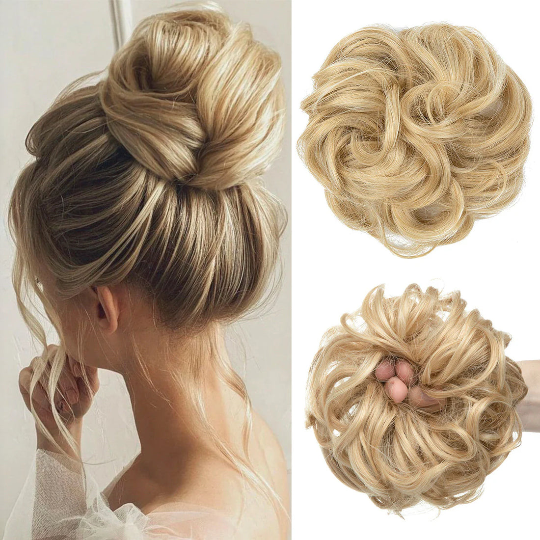 Invisible Fluffy Hair Ball Bun Long Beard Wigs Hair Extensions Wholesale