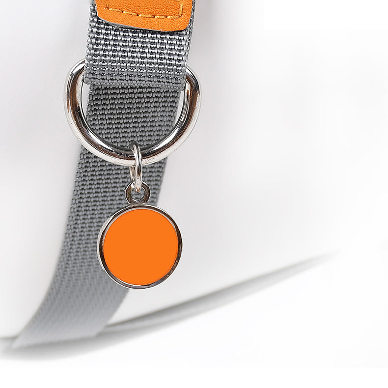 Comfortable Fit Nylon Leather No Choking Pet Harness Leash Set