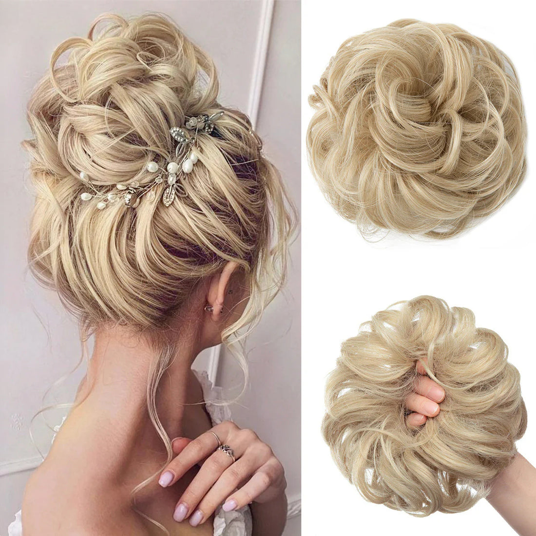 Invisible Fluffy Hair Ball Bun Long Beard Wigs Hair Extensions Wholesale
