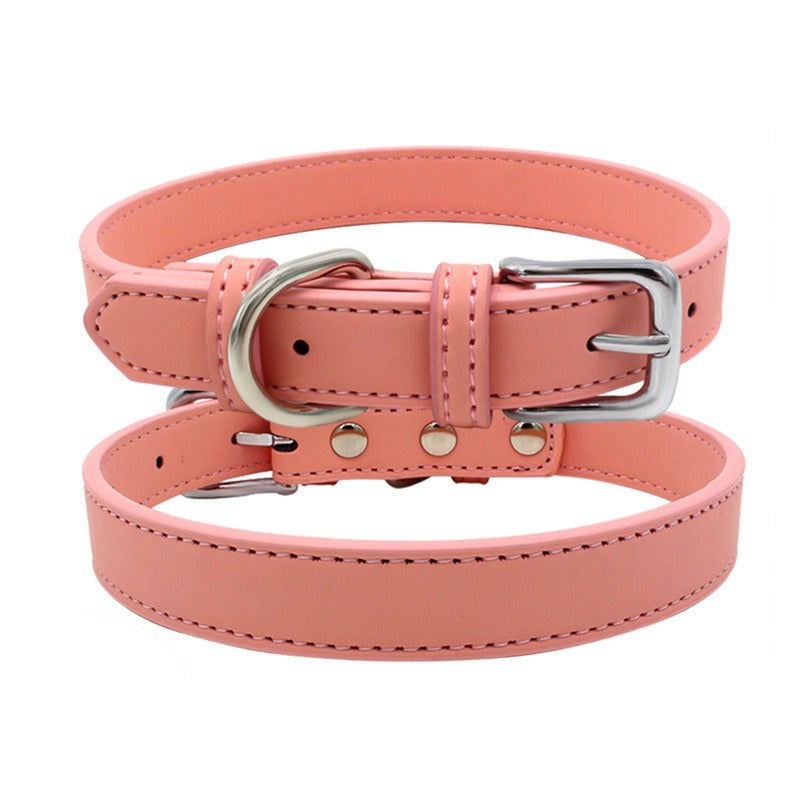 Fashion Multicolor PU Leather Adjustable Belt Pet Dog Cat Collar