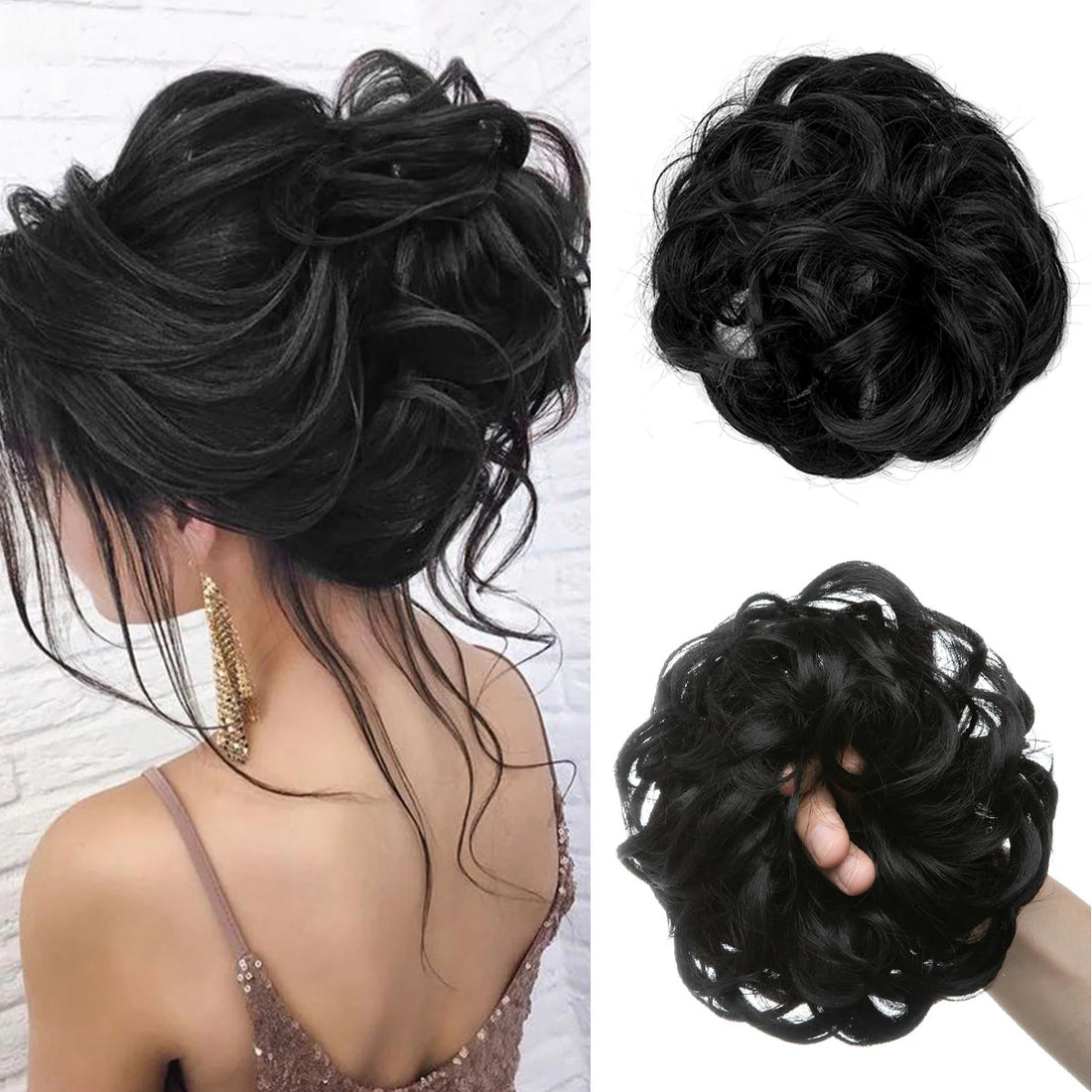 Invisible Fluffy Hair Ball Bun Long Beard Wigs Hair Extensions Wholesale