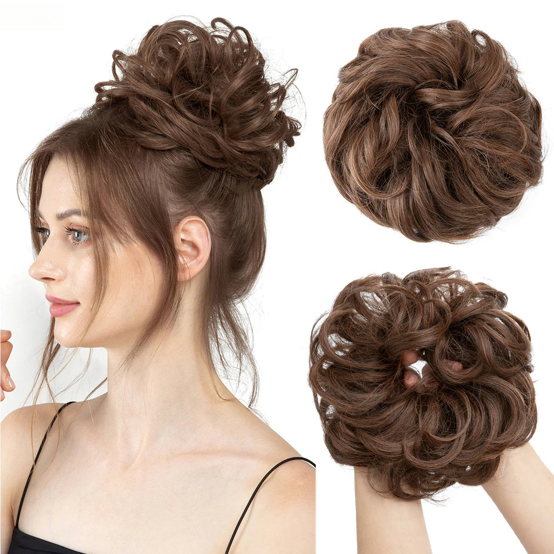 Invisible Fluffy Hair Ball Bun Long Beard Wigs Hair Extensions Wholesale