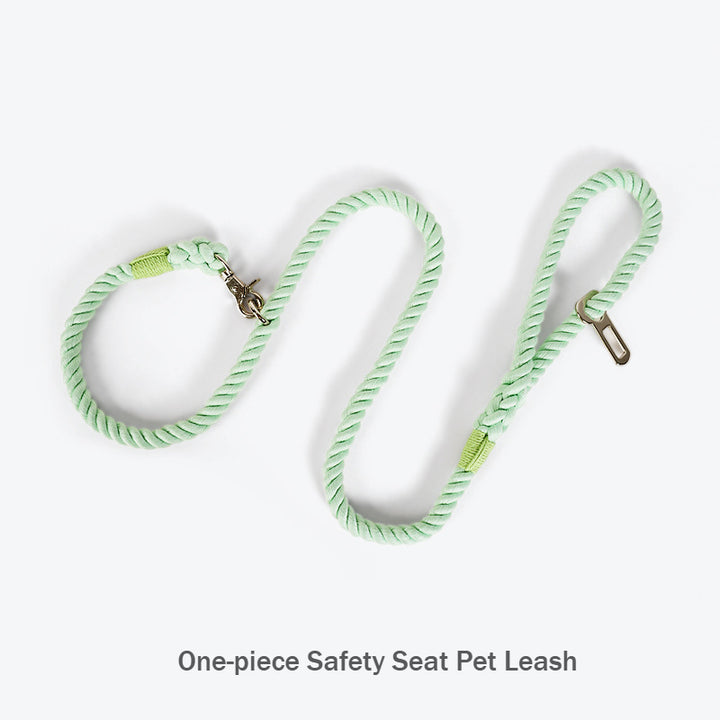 One-piece Safety Seat Pet Rope P-Type Large Dog Leash with Buckle
