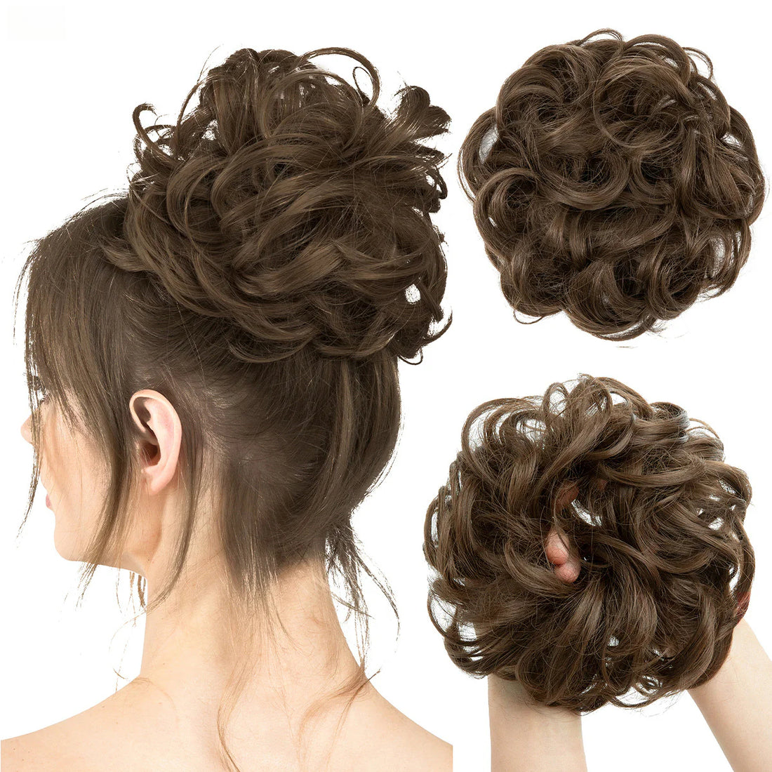 Invisible Fluffy Hair Ball Bun Long Beard Wigs Hair Extensions Wholesale