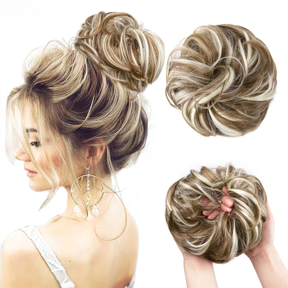 Invisible Fluffy Hair Ball Bun Long Beard Wigs Hair Extensions Wholesale