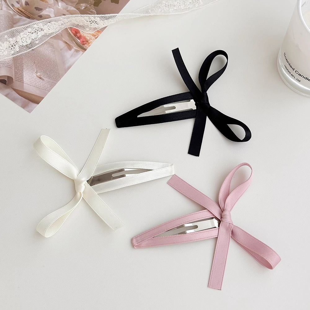 Fashion Ribbon Bow Bangs Hair Clip Side Clip Hair Accessories Wholesale