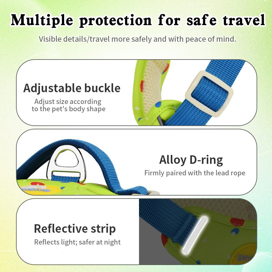 Back Straps Reflective Vest Adjustable Anti-Choke Pet Dog Harness