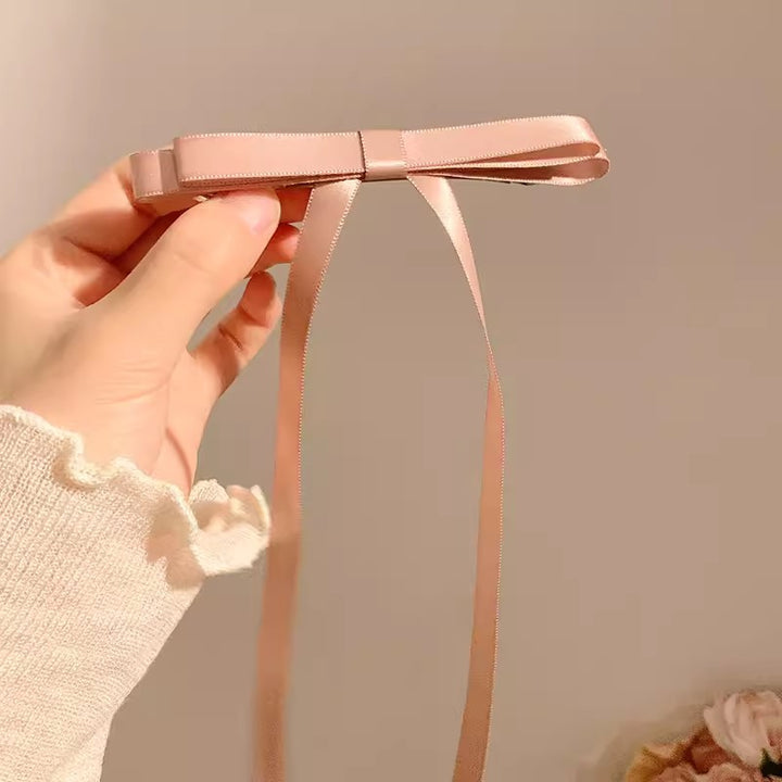 Cute Pink Bow Streamer Spring Hair Clip Hair Accessories Wholesale