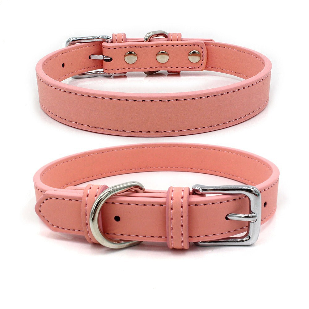 Fashion Multicolor PU Leather Adjustable Belt Pet Dog Cat Collar