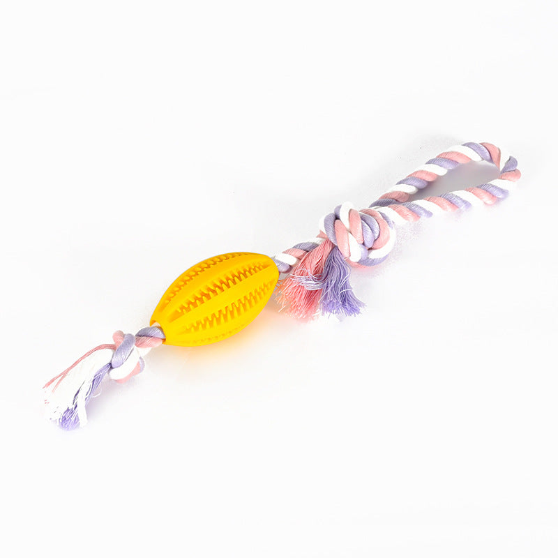 Cleaning Teeth Grinding Leaking Food Ball Cotton Pet Chew Toy