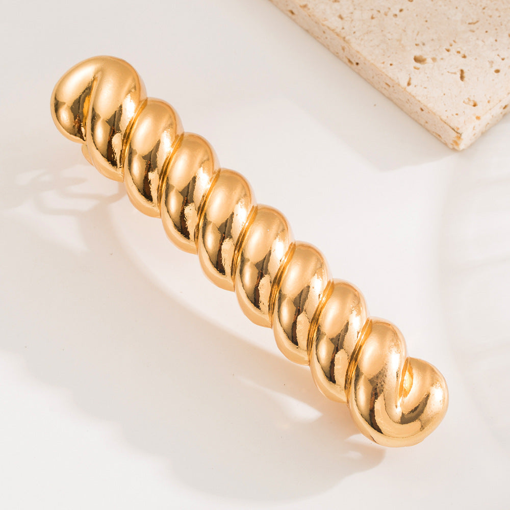 Thread and Beads Glossy Alloy Spring Hair Clip Hair Accessories Wholesale