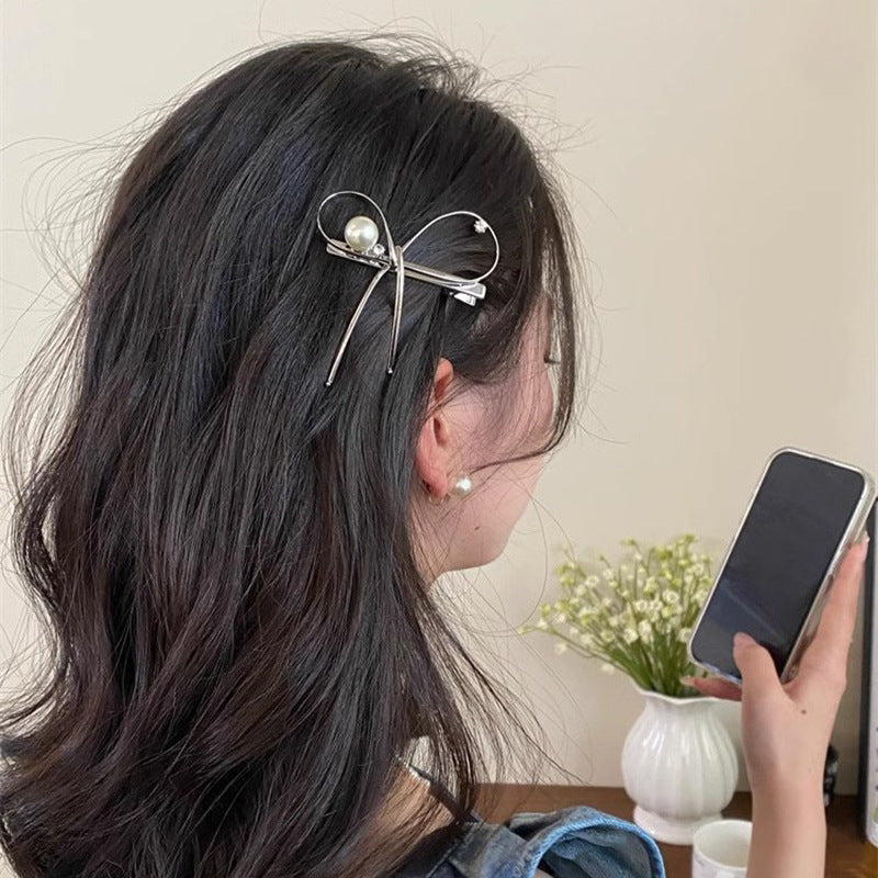 Alloy Wire Wrapped Bow-knot Duckbill Hair Clip Hair Accessories Wholesale