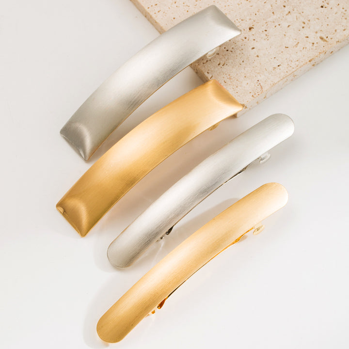 Brushed Smooth Alloy Spring Ponytail Hair Clip Hair Accessories Wholesale
