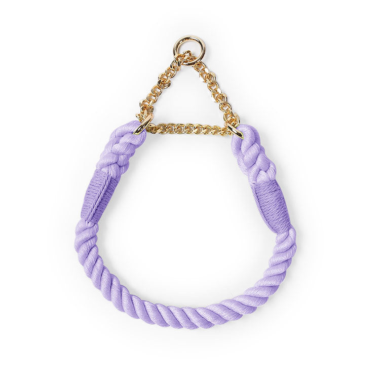 Woven Cotton Rope Close-fitting Short Anti-Pull Leash Collar Set