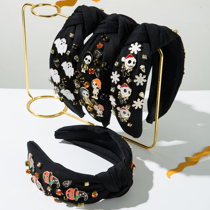 Pumpkin Ghost Skull Snowflake Halloween Headband Hair Accessories Wholesale