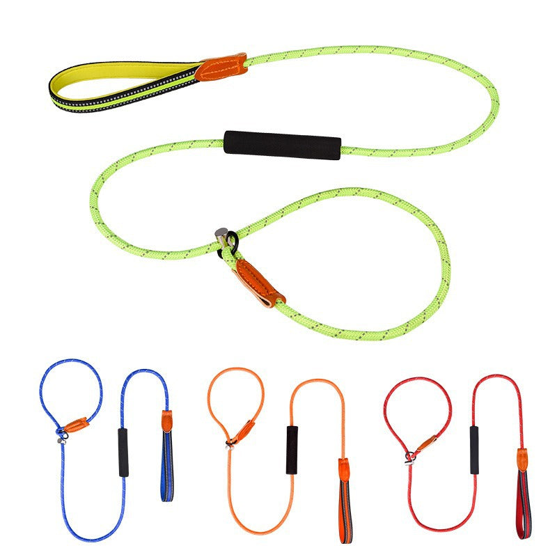 Diving Fabric Handle Reflective No-Pull Pet Training P-type Leash