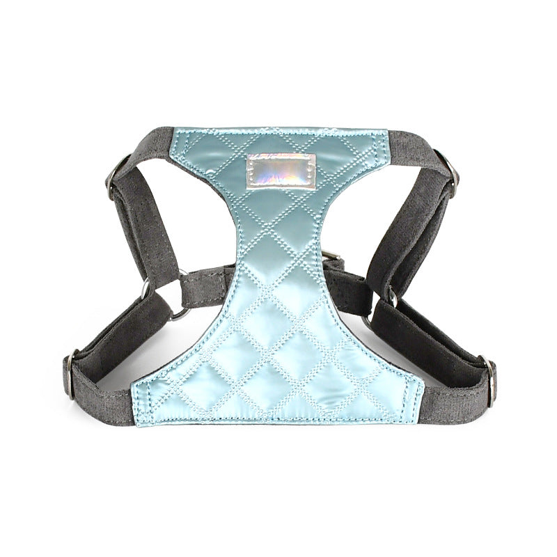 Light Comfort Dazzle Fabric Anti-Choke Pet Harness Leash Set