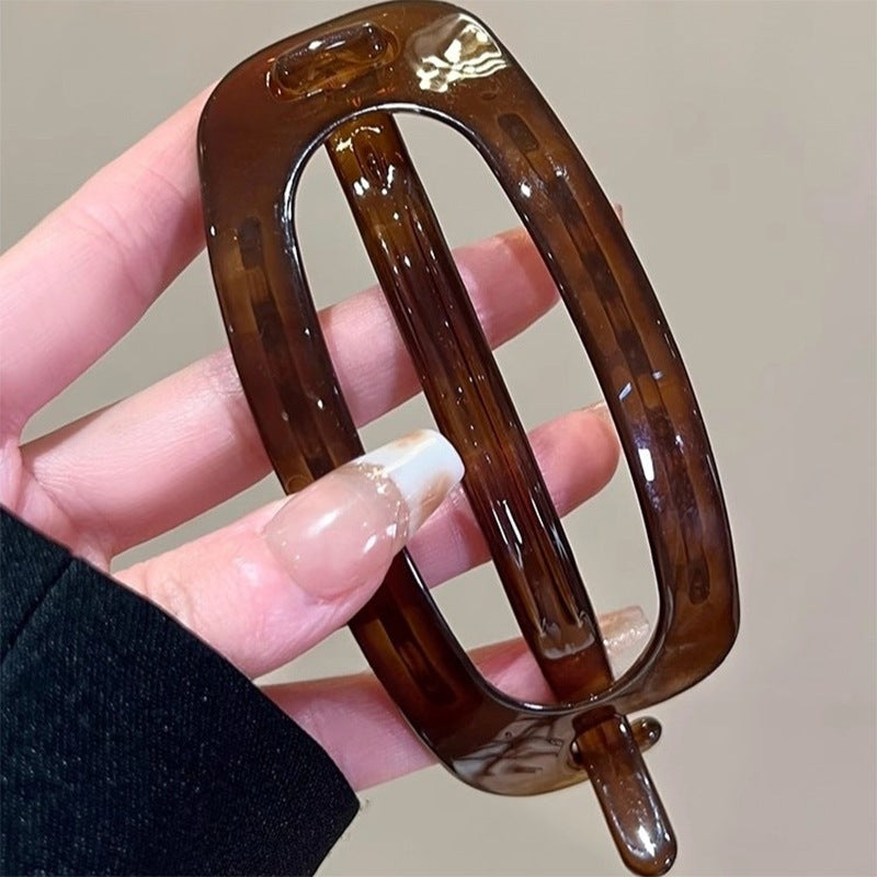 Glossy Resin Oval Twist Clip Updo Hair Clip Hair Accessories Wholesale