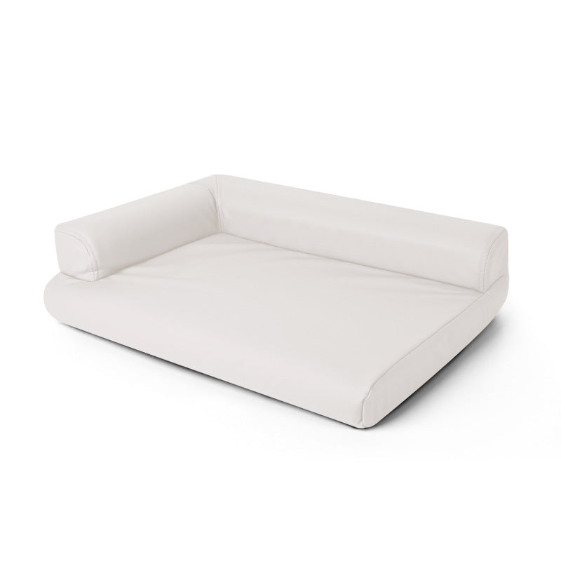 Lint-free Soft Waterproof ECO PU Leather Pet Sofa Luxury Dog Bed