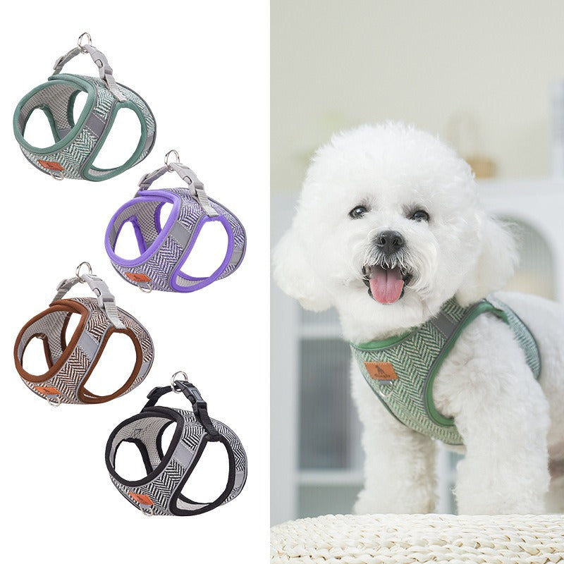 Breathable Shock Absorbing Adjustable Pet Dog Harness Leash Set