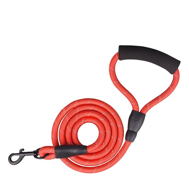 Sponge Handle Reflective Nylon No-Pull Pet Training P-type Leash